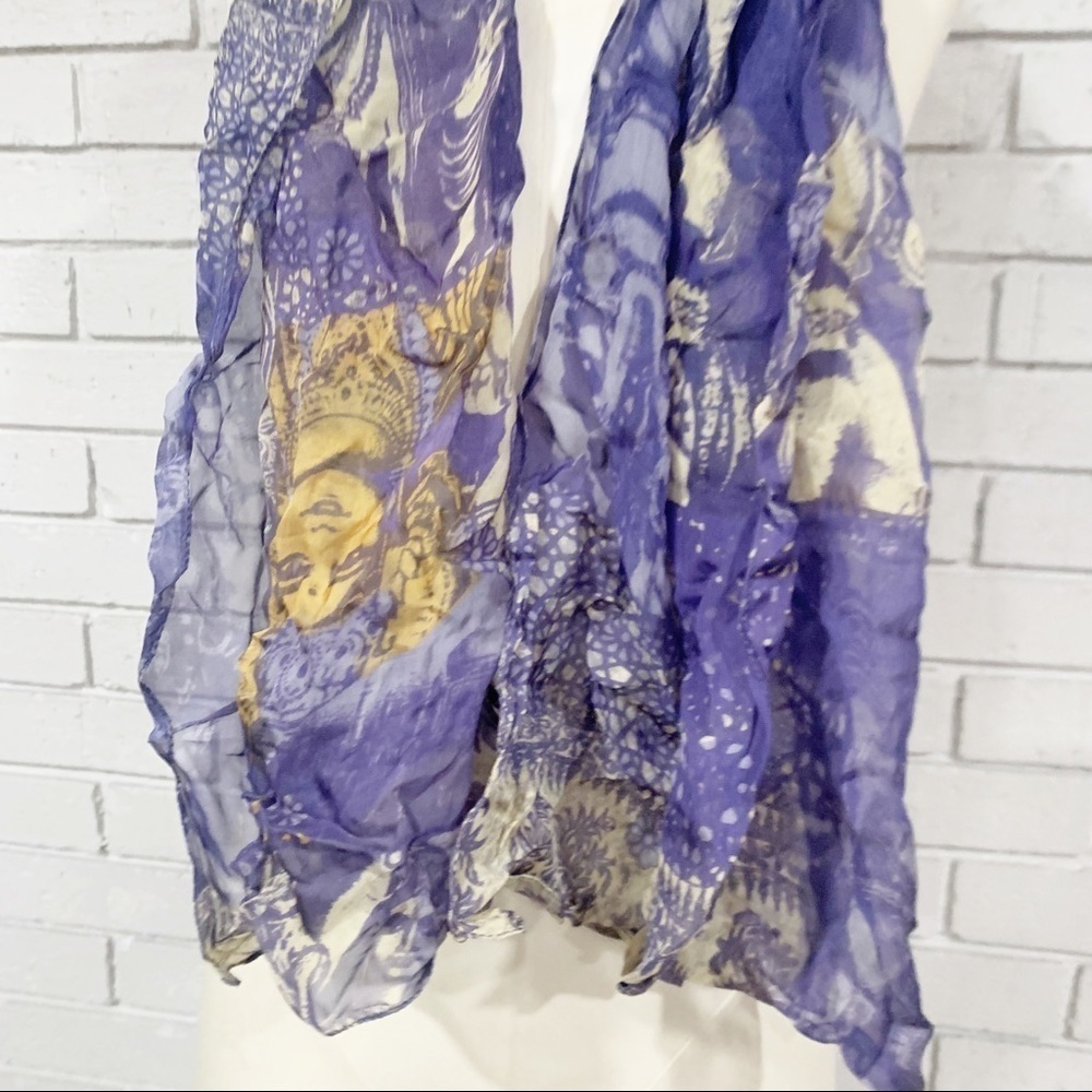 Lightweight Women’s Blue Goddess‎ Print Scarf - Picture 2 of 8